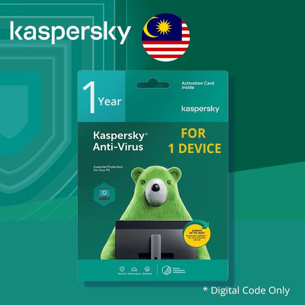 Kaspersky Antivirus for Windows 1 Year 1 Device (Malaysia)